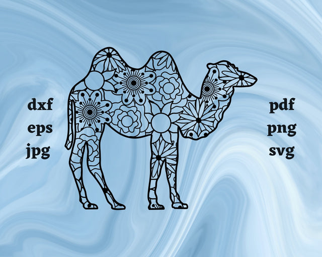 Camel Mandala SVG Cut File SVG Northern Light SVG 