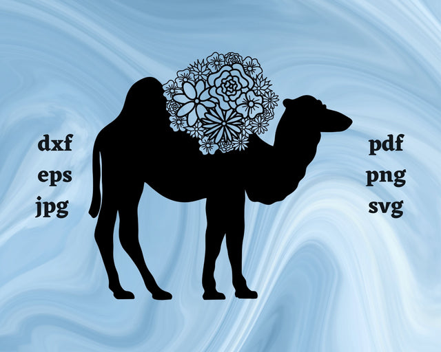 Camel Mandala SVG Cut File SVG Northern Light SVG 