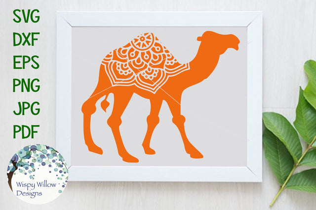 Camel Mandala SVG Wispy Willow Designs 