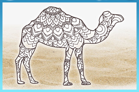 Camel Mandala Zentangle SVG SVG SVGcraze 