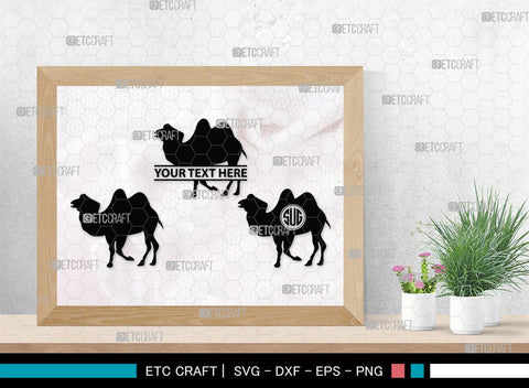 Camel Monogram, Camel Silhouette, Camel SVG, Desert Animal Svg, Black Camel Svg, Wild Animal Svg, SB00234 SVG ETC Craft 