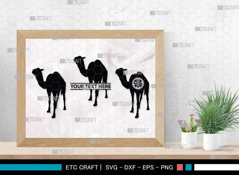 Camel Monogram, Camel Silhouette, Camel SVG, Desert Animal Svg, Black Camel Svg, Wild Animal Svg, SB00234 SVG ETC Craft 
