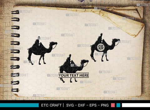 Camel Monogram, Camel Silhouette, Camel SVG, Desert Animal Svg, Black Camel Svg, Wild Animal Svg, SB00234 SVG ETC Craft 