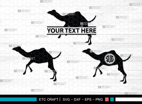 Camel Monogram, Camel Silhouette, Camel SVG, Desert Animal Svg, Black Camel Svg, Wild Animal Svg, SB00234 SVG ETC Craft 