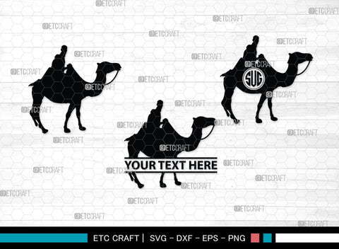 Camel Monogram, Camel Silhouette, Camel SVG, Desert Animal Svg, Black Camel Svg, Wild Animal Svg, SB00234 SVG ETC Craft 