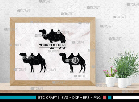 Camel Monogram, Camel Silhouette, Camel SVG, Desert Animal Svg, Black Camel Svg, Wild Animal Svg, SB00234 SVG ETC Craft 