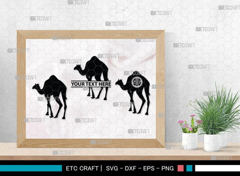 Camel Monogram, Camel Silhouette, Camel SVG, Desert Animal Svg, Black Camel Svg, Wild Animal Svg, SB00234 SVG ETC Craft 