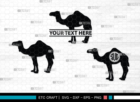 Camel Monogram, Camel Silhouette, Camel SVG, Desert Animal Svg, Black Camel Svg, Wild Animal Svg, SB00234 SVG ETC Craft 