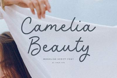 Camelia Beauty - Monoline Script font Font Timur type 