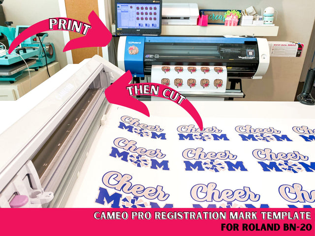 Cameo 4 Pro Roland BN-20 Print and Cut Template SVG So Fontsy Design Shop 