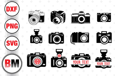 Camera, Camera Monogram SVG, PNG, DXF Files SVG BMDesign 