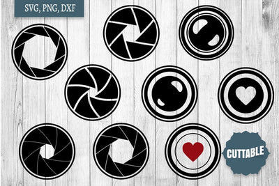 Camera Lens SVG, Camera Lenses cut files, Camera Lens SVG set SVG Cuttable 