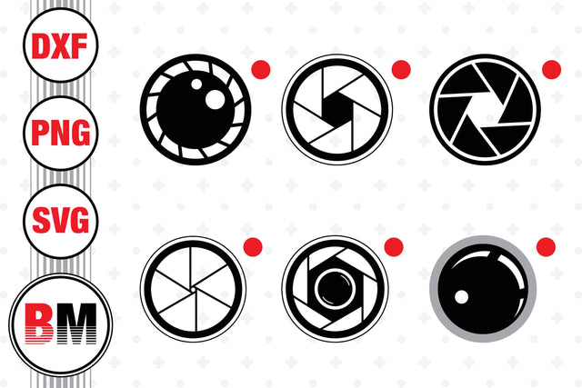 Camera Lens SVG, PNG, DXF Files SVG BMDesign 