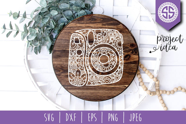 Camera Mandala Zentangle SVG SavoringSurprises 