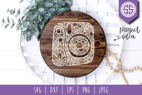 Camera Mandala Zentangle SVG SavoringSurprises 