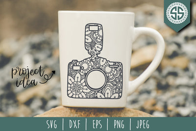 Camera Mandala Zentangle SVG SavoringSurprises 