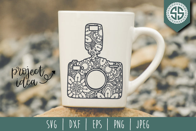 Camera Mandala Zentangle SVG SavoringSurprises 