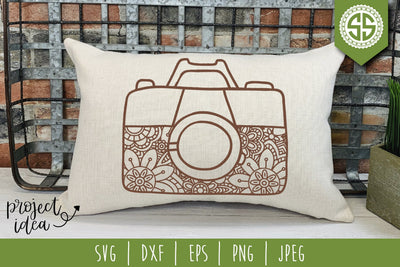 Camera Mandala Zentangle SVG SavoringSurprises 
