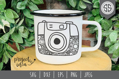 Camera Mandala Zentangle SVG SavoringSurprises 