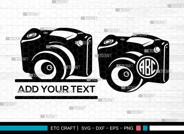 Camera Monogram SVG, Camera SVG, Camera Icon Svg, Film Reel Svg, Digital Camera Svg, Memory Card Svg, Split Monogram SVG ETC Craft 