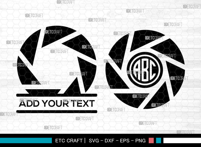 Camera Monogram SVG, Camera SVG, Camera Icon Svg, Film Reel Svg, Digital Camera Svg, Memory Card Svg, Split Monogram SVG ETC Craft 