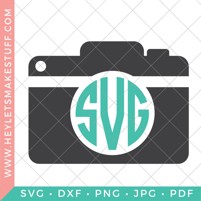 Camera Monogram SVG Hey Let's Make Stuff 