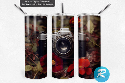 Camera Photography 20 oz / 30 oz Skinny Tumbler Sublimation Regulrcrative 