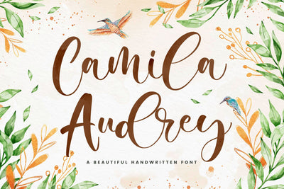Camila Audrey Script Font Font Creakokun Studio 