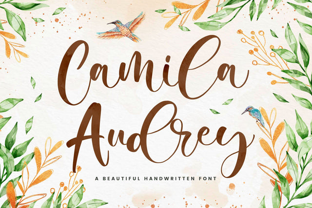 Camila Audrey Script Font Font Creakokun Studio 