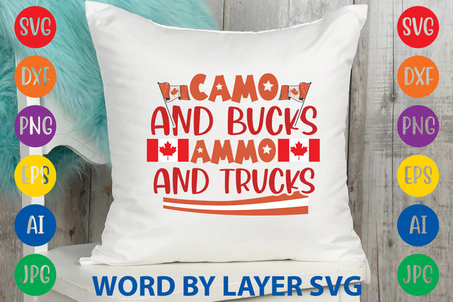 Camo And Bucks Ammo And Trucks, Canada Day SVG Design SVG Rafiqul20606 