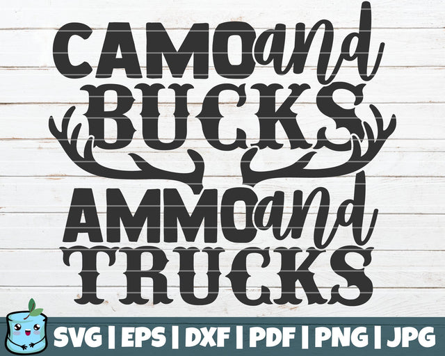 Camo And Bucks Ammo And Trucks SVG MintyMarshmallows 