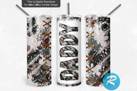 Camo Daddy 20 oz / 30 oz Tumbler PNG Sublimation Regulrcrative 