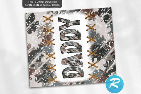 Camo Daddy 20 oz / 30 oz Tumbler PNG Sublimation Regulrcrative 