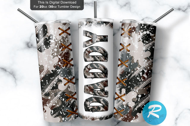 Camo Daddy 20 oz / 30 oz Tumbler PNG Sublimation Regulrcrative 