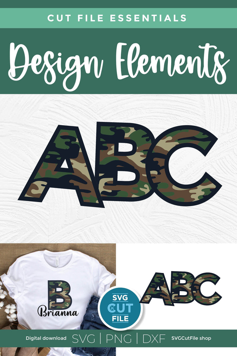 Camo svg, camo letters svg, army svg, camo font, alphabet font ...