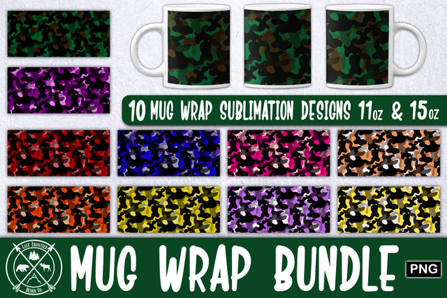 Camo Mug Wrap Bundle Sublimation Last Frontier Design Co. 