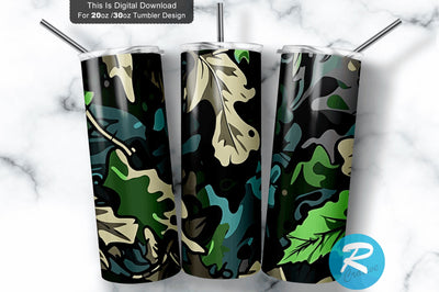 Camouflage 20 oz / 30 oz Tumbler PNG Sublimation Regulrcrative 