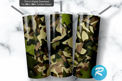 Camouflage Camo 20 oz / 30 oz Tumbler PNG Sublimation Regulrcrative 