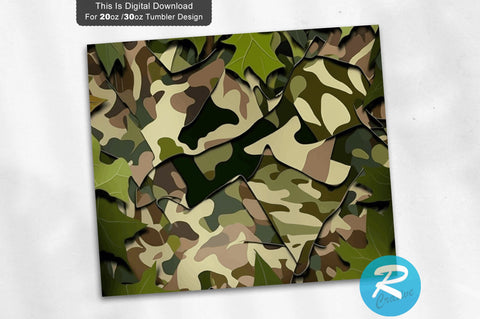 Camouflage Camo 20 oz / 30 oz Tumbler PNG Sublimation Regulrcrative 