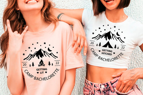 Camp bachelorette getting hitched getting lit svg SVG KMarinaDesign 