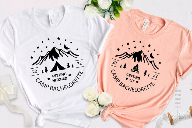 Camp bachelorette getting hitched getting lit svg SVG KMarinaDesign 