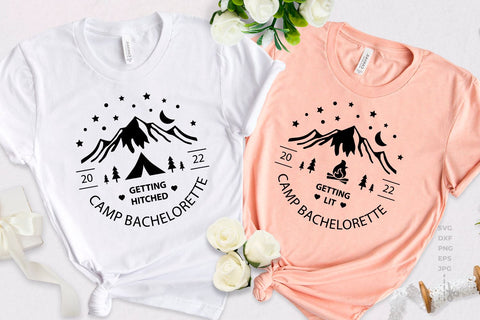 Camp bachelorette getting hitched getting lit svg SVG KMarinaDesign 