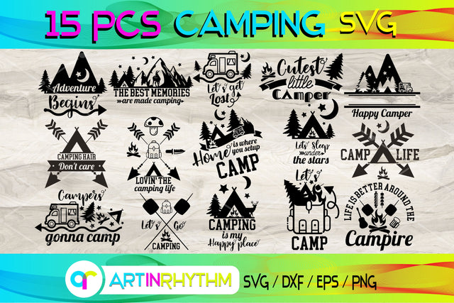 camp, camp svg, camper svg, camping svg, mountaineer svg, camping svg bundle SVG Artinrhythm shop 