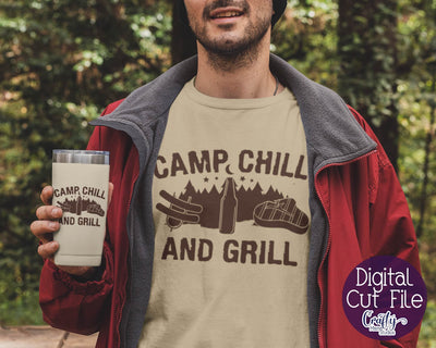 Camp Chill And Grill Svg, Camping Svg SVG Crafty Mama Studios 