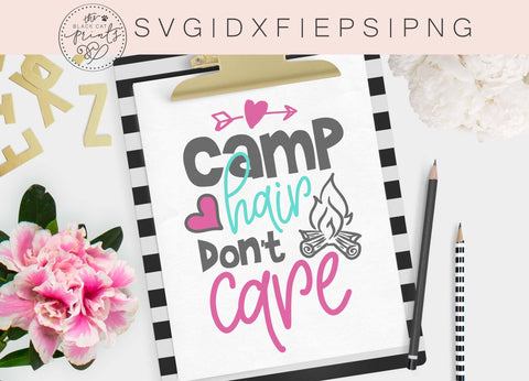 Camp hair don't care | Funny Summer cut file SVG TheBlackCatPrints 