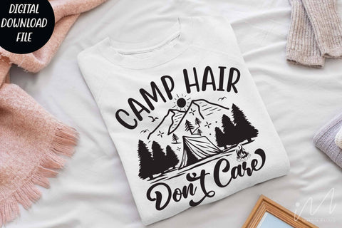 Camp hair don't care svg, Camp life svg, Camping t shirt svg, Camping cricut SVG Isabella Machell 