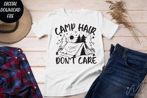 Camp hair don't care svg, Camping cricut, Camping cut files SVG Isabella Machell 