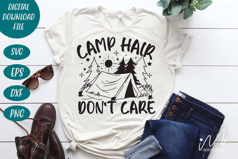 Camp hair don't care svg, Camping cricut, Camping cut files SVG Isabella Machell 