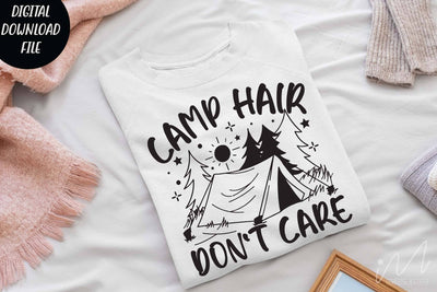 Camp hair don't care svg, Camping cricut, Camping cut files SVG Isabella Machell 