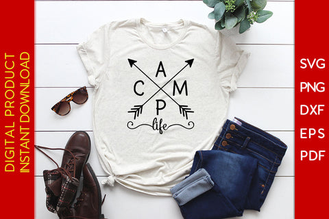 Camp Life Camping SVG PNG PDF Cut File SVG Creativedesigntee 
